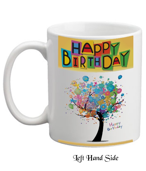 Happy Birthday Balloon Tree Personalised Mug