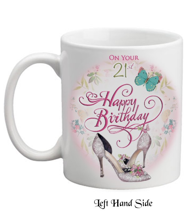 Happy Birthday Butterfly & Shoes Personalised Mug