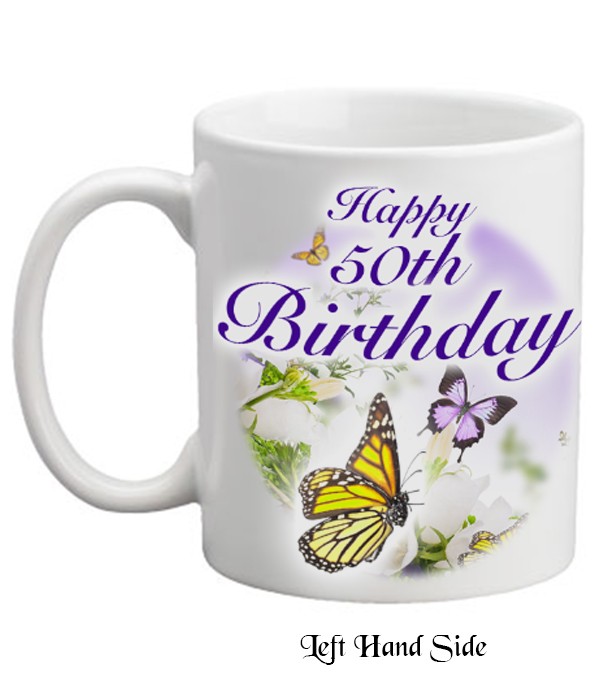 Happy Birthday Butterflies Personalised Mug