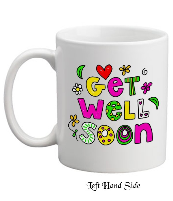 Get Well Soon Flowers & Hearts Mug