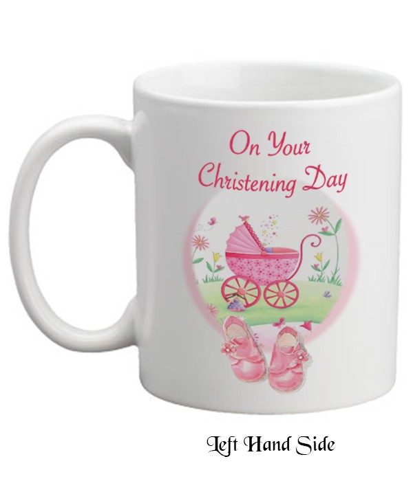 Pram & Shoes Pink Personalised Mug