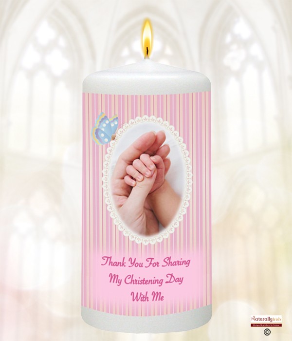 Pink Butterfly Christening Favour