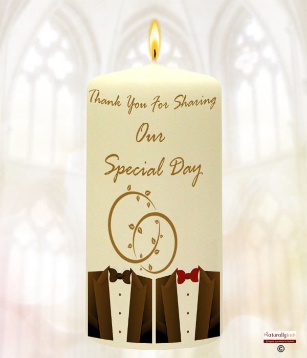 Mr & Mr Tux Gold Civil Partnership Favour