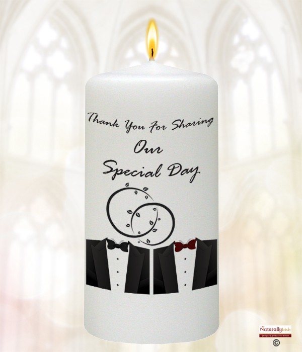 Mr & Mr Tux Silver Civil Partnership Favour