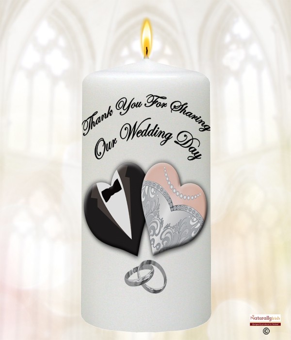Tux & Gown Silver Wedding Favour