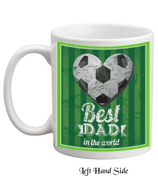 Fathers Day - Football Heart Badge Mug