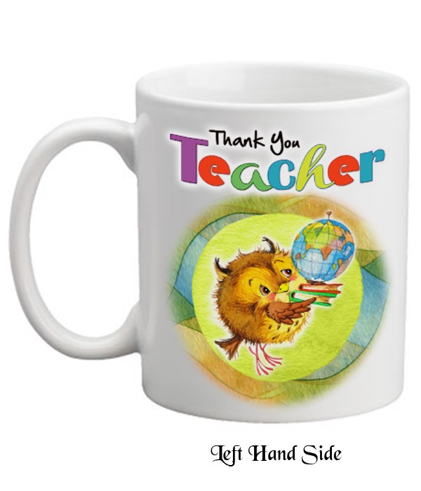 Thank You Teacher - Owl & Globe Mug
