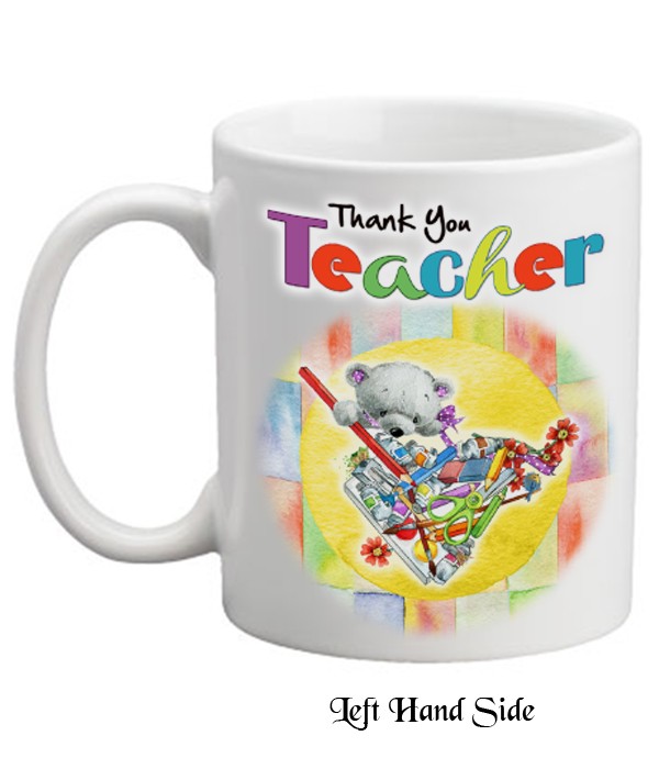 Thank You Teacher - Love Art Teddy Mug