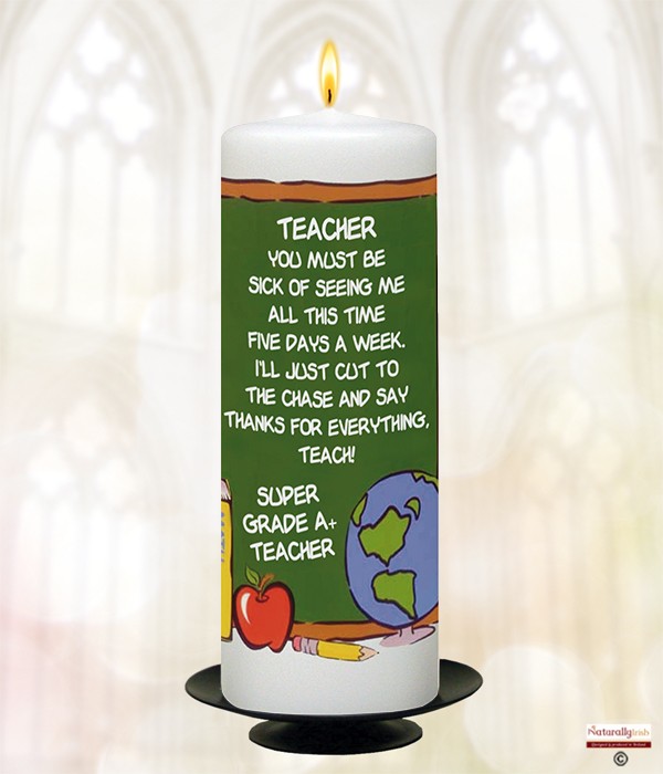Thank You Teacher - Blackboard & GlobeCandle