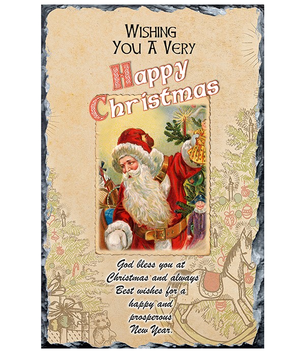 Postcard Santa Slate