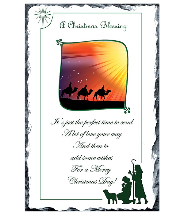 Nativity Silhouette - Three Kings Slate