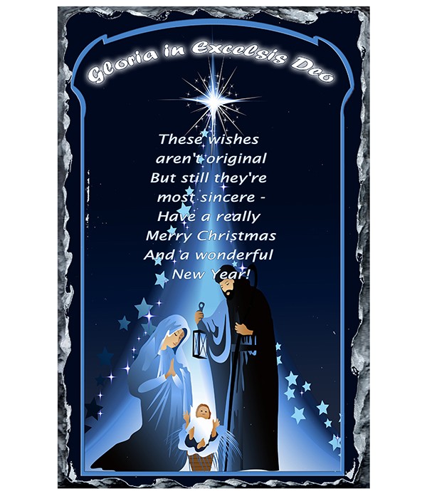 Manger Scene Shining Star Slate