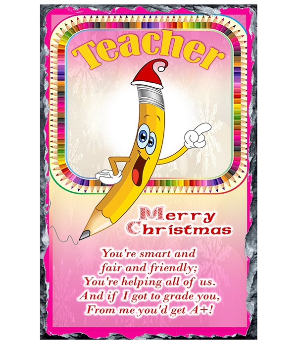 Christmas Teacher Pencil Slate