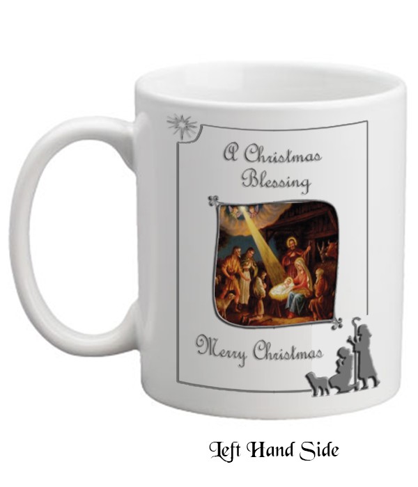 Nativity Silhouette - Angel Shining Down Mug