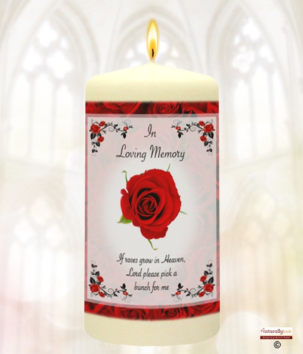 Red Roses Remembrance Favour (Ivory/White)