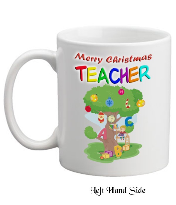 Christmas Teacher Tree & Bobbles Mug