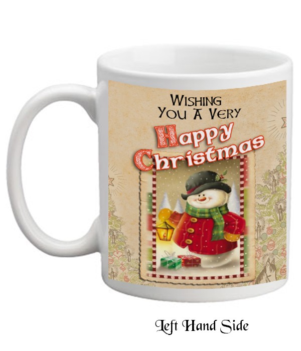 Postcard Snowman & Lantern Mug