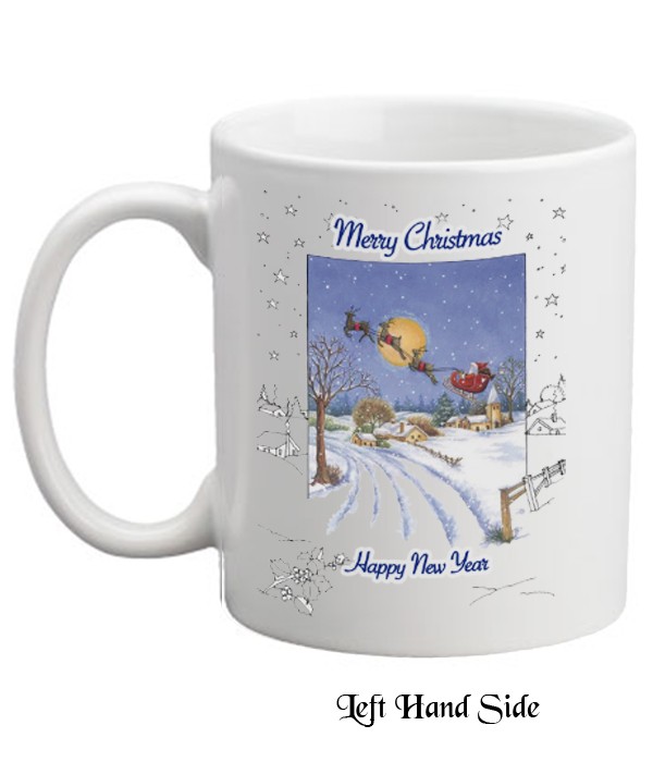 Snow Scene Santa & Sleigh Mug