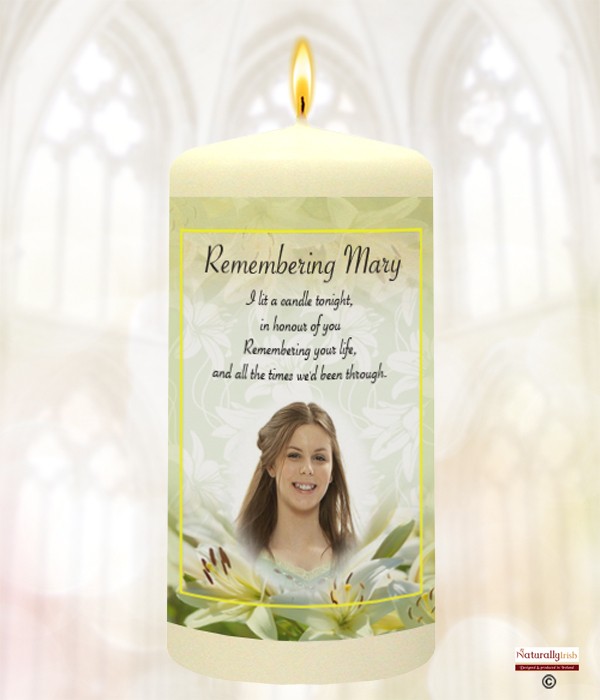 Lily & Photo Remembrance Favour (Ivory/White)
