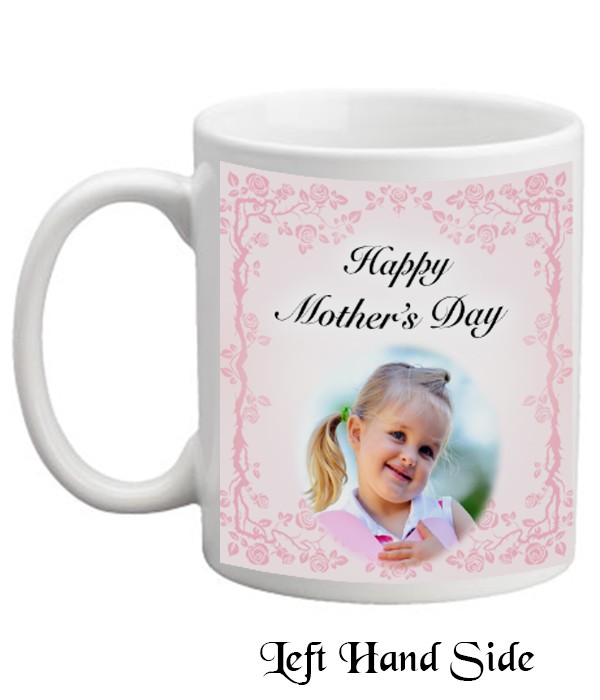 Mother's Day Red Rose Heart Photo Mug