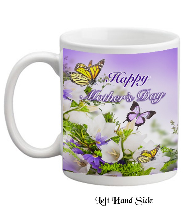 Mother's Day Purple & Yellow Butterflies Mug