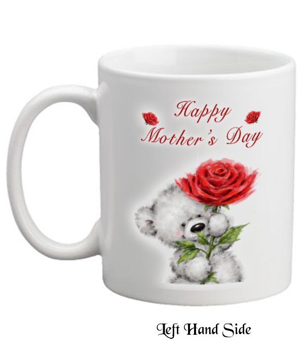 Mother's Day Teddy & Red Rose Mug