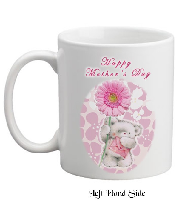 Mother's Day Teddy & Pink Gerbera Mug