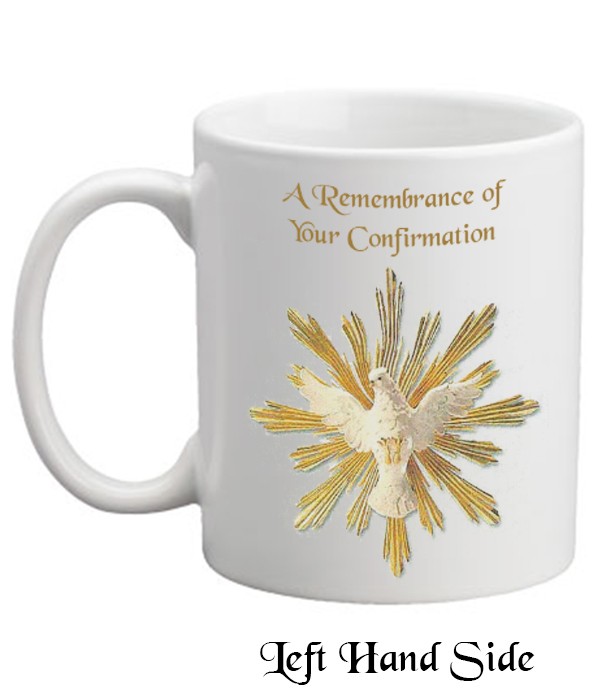 Confirmation Open Dove Gold Mug