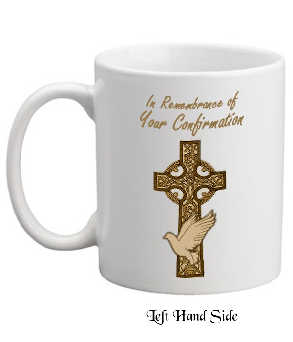 Confirmation Celtic Cross and Dove Mug
