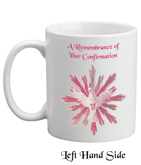 Confirmation Open Dove Pink Mug