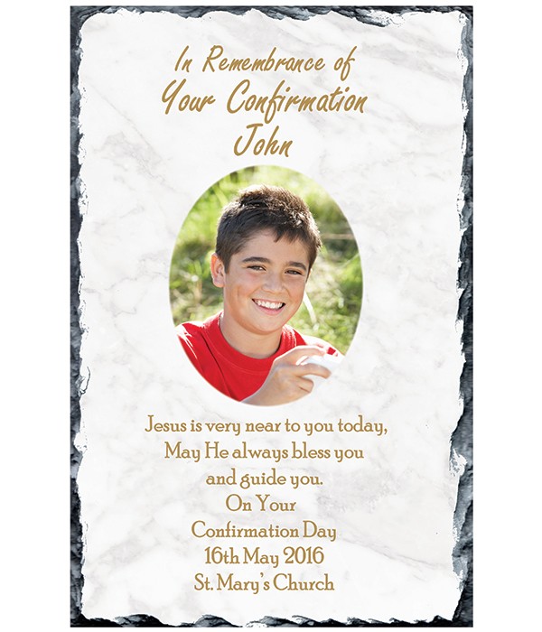 Confirmation Photo Boy Slate