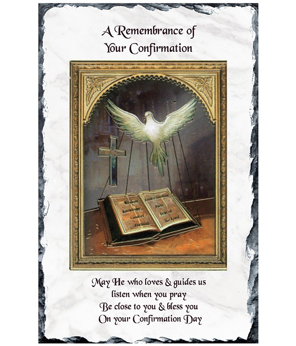 Confirmation Dove and Bible Slate