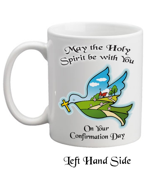 Confirmation Dove, Cross and House Mug