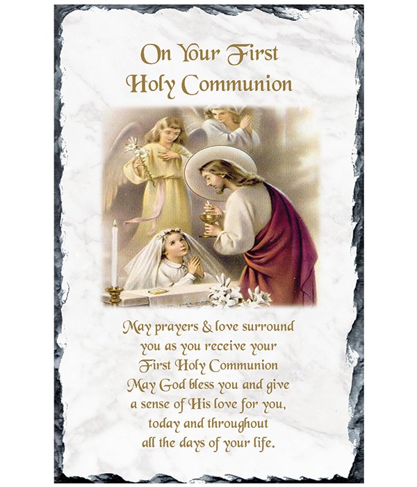 Communion Receiving Communion Girl Slate