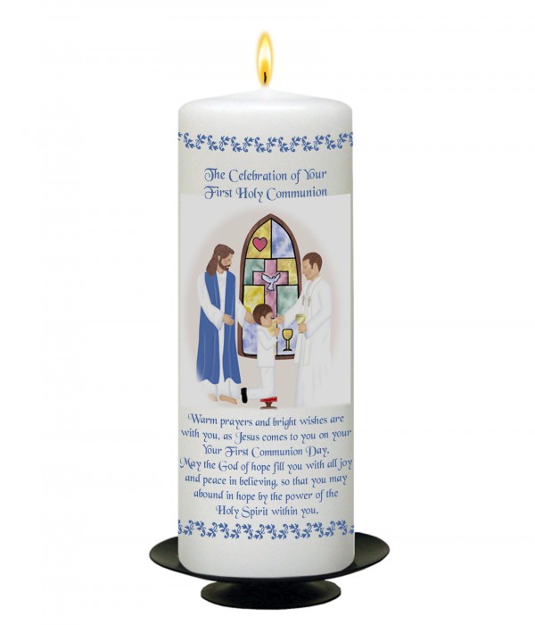 Modern Boy Communion Candle