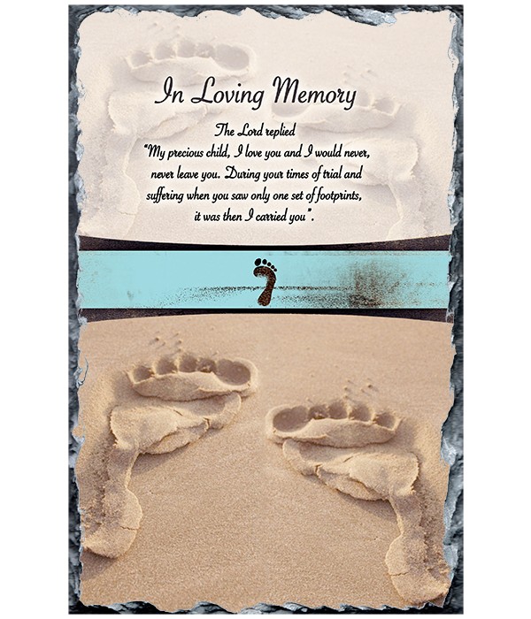 Remembrance Slate In Loving Memory Footprints