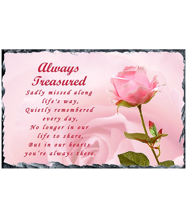 Remembrance Slate Pink Rose (Landscape)