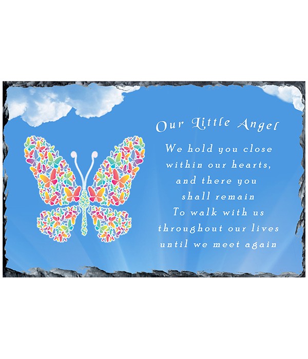Remembrance Slate Heavens Buttterfly (Landscape)
