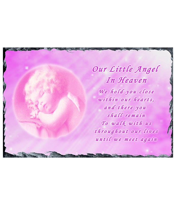 Remembrance Slate Heaven's Angel Pink (Landscape)