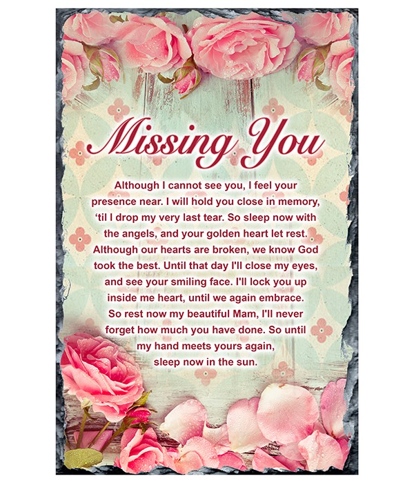 Remembrance Slate Roses & Petals