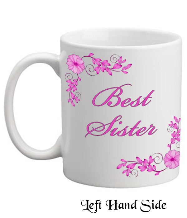Best Sister Floral Mug