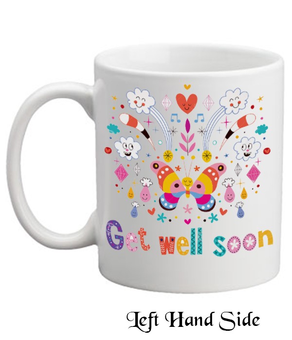 Get Well Soon Colourful Butterfly Mug