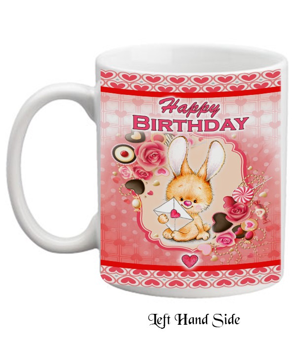 Happy Birthday Bunny & Card Mug