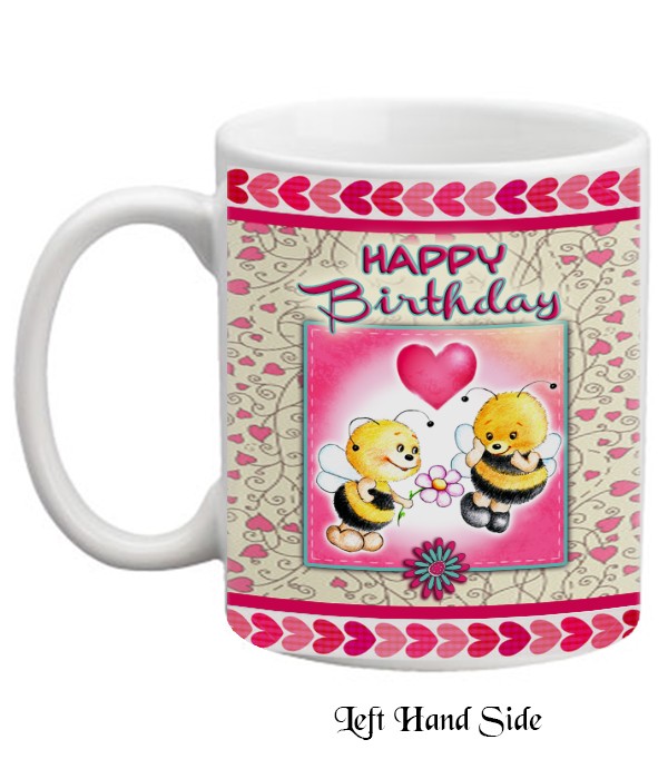 Happy Birthday Bumble Bees Mug