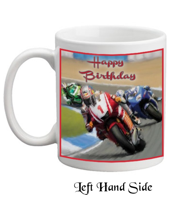 Happy Birthday Racing Bikes Mug