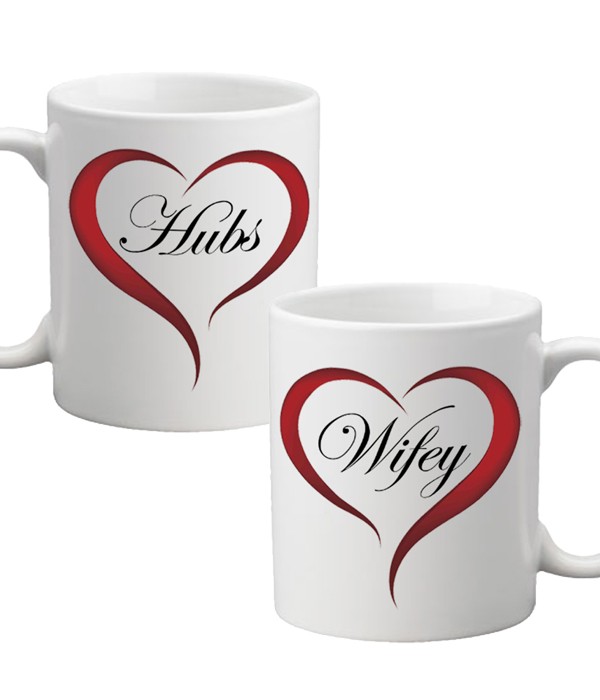 Wifey & Hubs Mugs (Set of Two)