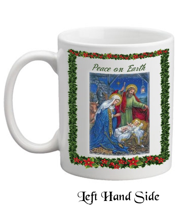 Nativity & Holly Scene Slate