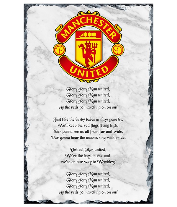 Remembrance Man U Crest  Slate