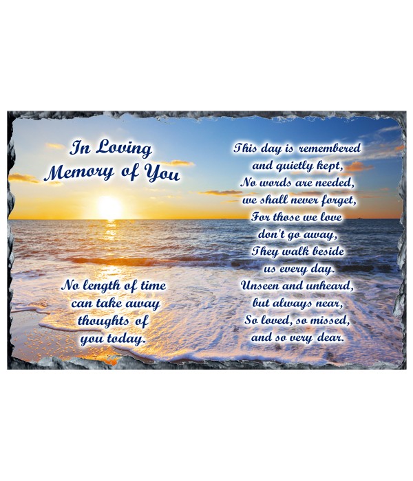 Remembrance Sunset & Sea Slate