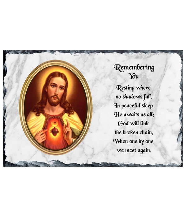 Sacred Heart & Verse Slate